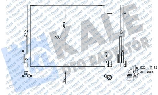 KALE 382920 Klima Radyatoru Meriva B Kurutuculu [Al/Al] [Brazing] [74,7x48x10,5]